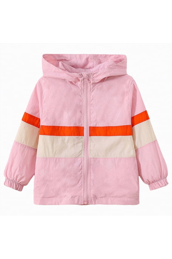 Boys Rain Jacket Kids Rain Jackets Waterproof with Hood Lightweight Rain Coats for Girls Boys(Pink,18-24 Months)