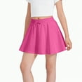 thumbnail image 1 of yuuuggc Girl Skirt Kids Girls Skirt Casual Mini Flare Plain Pleated Stretch Waist Skater Uniform Skirts(Hot Pink,3-4 Years), 1 of 5