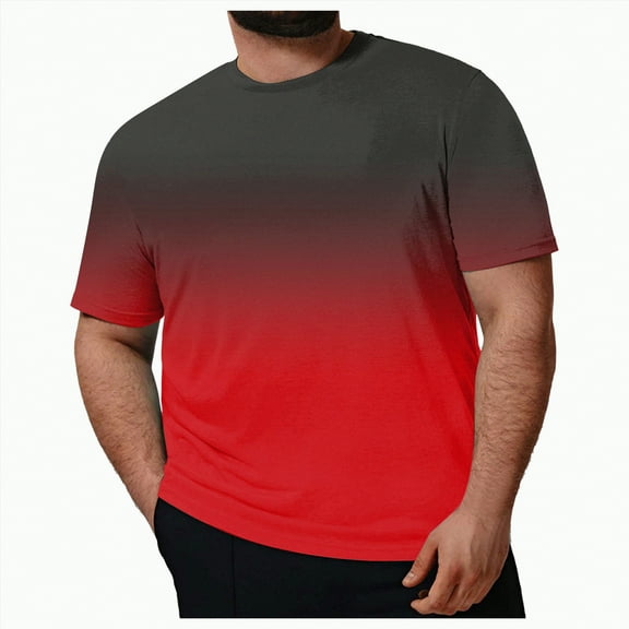 yuuuggc Gym Shirts Men Men's Heavyweight Pocket T-Shirt, Crewneck T-Shirt For Men(Red,2XL)
