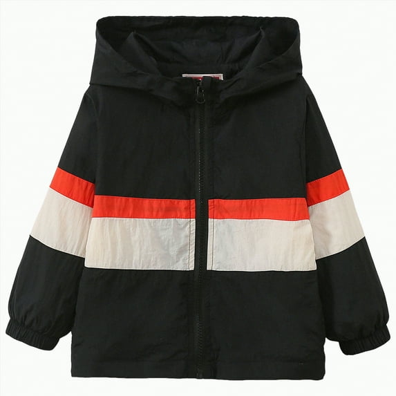 yuuuggc Jacket for Boys Little Girls Jacket Girls Winter Jacket Size 10 Kids Boys Girls Coat Hooded Jacket Toddler Windproof Zipper Outwear(Black,18-24 Months)