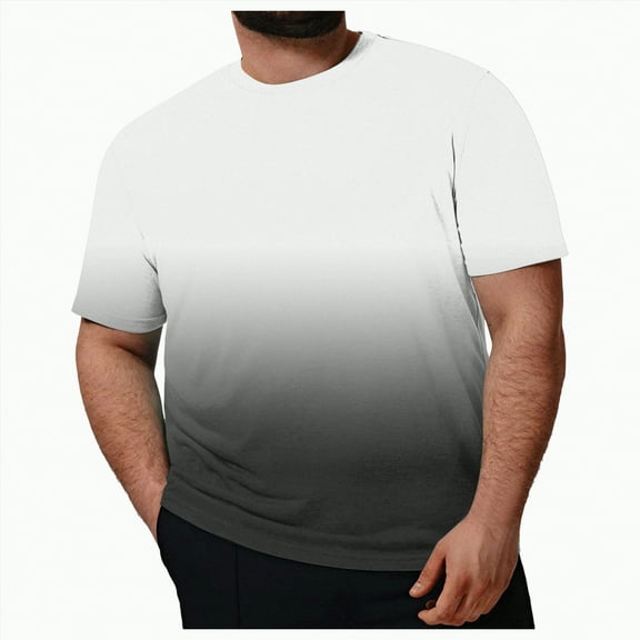 yuuuggc Mens Big and Tall Shirts Men’s T Shirt ComfortSoft Crew Undershirt(White,2XL)