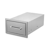 yuxiangBBQ Outdoor Kitchen Drawers Stainless Steel,14" W x 8-1/2"H x 23" D Single Drawer,Flush Mount for Outdoor Kitchen or BBQ Island