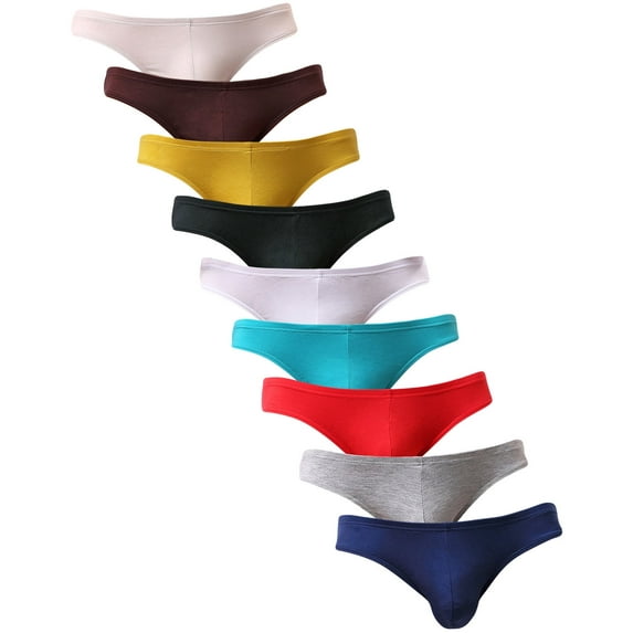 Xidunhg Men's Supersoft Modal Briefs Low Rise Lightweight Underwear Multi/9pack 2XL