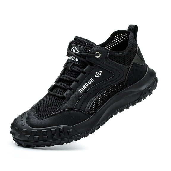 ywluxe Composite Toe Work Shoes for Men - Lightweight Soft Rubber & Plastic Sole, Breathable Mesh Upper with Anti-Impact, Puncture Proof & Strong Anti-Slip Grip