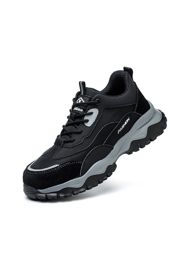 ywluxe Composite Toe Work Shoes for Men - 6KV Insulated, Lightweight Soft Rubber Sole, Breathable Mesh Upper with Anti-Impact & Puncture Proof