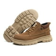 thumbnail image 1 of ywluxe Steel Toe & Composite Toe Work Shoes for Men - Waterproof, EVA Sole, Non-Slip, Puncture Proof & Durable Microfiber Safety Shoes, 1 of 10