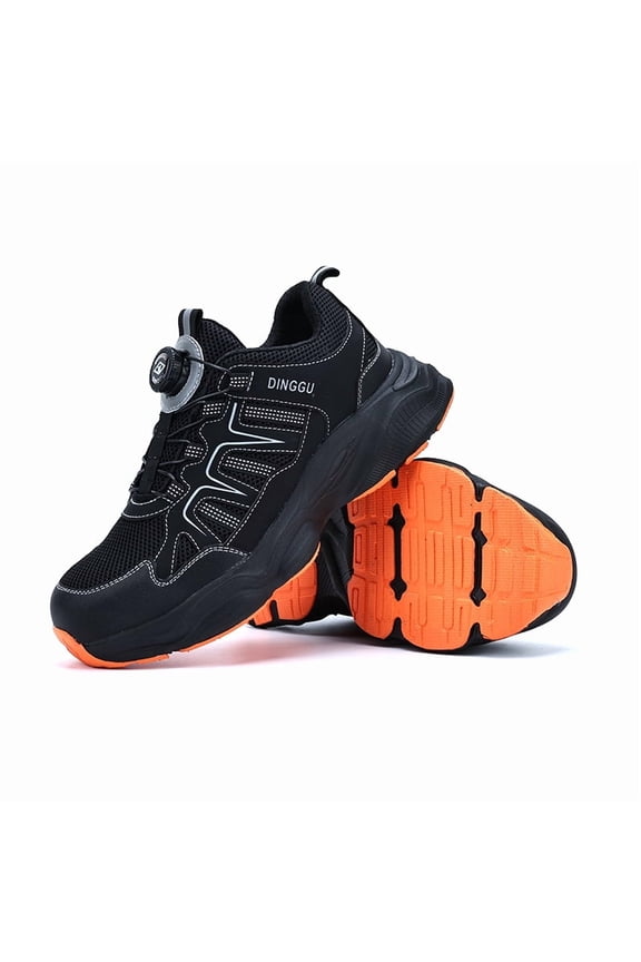 ywluxe Steel Toe & Composite Toe Work Shoes for Men & Women - Knob Lacing System, Lightweight with Soft EVA Foam Rubber Sole, Puncture Proof