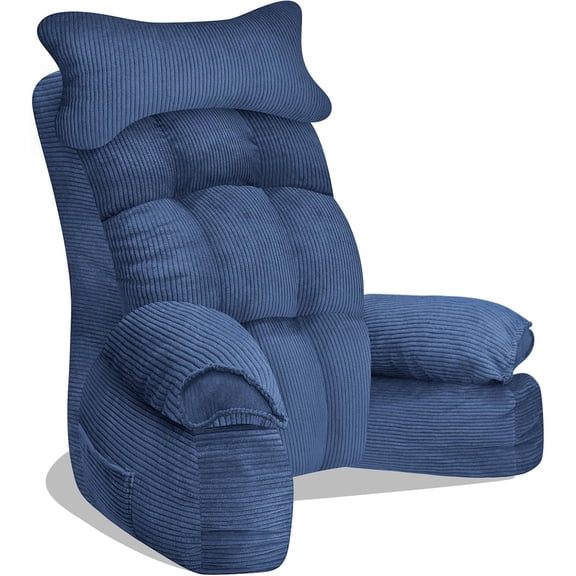 yx Reading Pillow for Bed Adult Large Bed Pillow with Arms, Supportive Back Pillow for Sitting Up in Bed for Reading, Watching TV, or Gaming