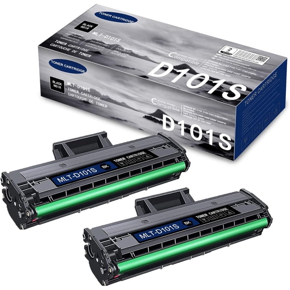 z [2-Pack, B] MLT-D101S D101S 101S SU700A Toner Cartridge Compatible Replacement for Samsung Xpress ML-216x 2160 2161 2165 2165w 2166w SCX-340x 3400 3400FW 3405 3405FW 3405F SF-76x 760 760P Printer