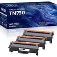 thumbnail image 1 of z 3-Pack Black TN730 Toner Cartridge: Compatible TN730 TN-730 Replacement for DCP-L2550DW MFC-L2710DW MFC-L2750DW MFC-L2750DWXL HL-L2350DW HL-L2370DW/DWXL HL-L2390DW HL-L2395DW Printer, 1 of 6