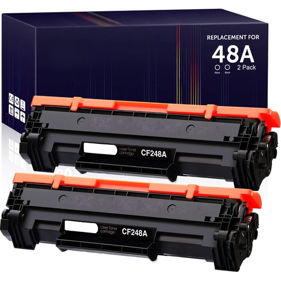 z Compatible 48A CF248A Black Toner Cartridges Replacement for HP Laserjet Pro MFP M15w M28w M29w M30w M31w M15a M16a M28a M29a Printer, 2-Pack