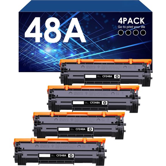 z Compatible 48A Toner Cartridges Replacement for HP 48A CF248A for Pro M15w M15a M16w M16a M28w M29w M29a M30w Printer (4 Black)
