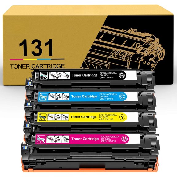 z Compatible Toner Cartridge Replacement for HP 131X CF210X 131A CF210A CF211A CF212A CF213A for HP Laserjet Pro 200 Color M251nw M251n M276n M276nw (Black Cyan Yellow Magenta, 4-Pack)