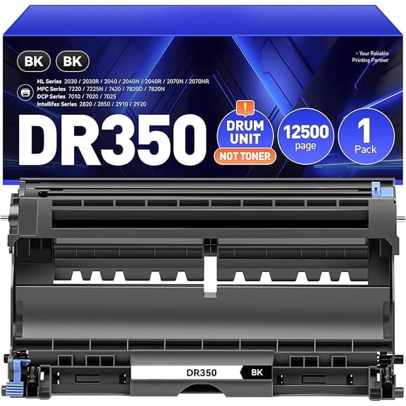 z DR350 Drum Unit (Not Toner)Replacement Compatible for Brother DR350 DR-350 Imaging Drum HL-2070N HL-2040 MFC-7420 MFC-7820n intellifax 2820 2920 2850 DCP-7010 DCP-7020 MFC-7220 7225N