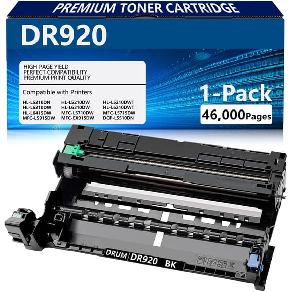 z DR920 Drum Unit Compatible Replacement for DR-920 DR 920 use with TN920 TN920XL for HL-L6210DW MFC-L5915DW HL-L6310DW HL-L5210DN HL-L5210DWT MFC-L5710DW HL-L5215DW Printer, 1-Pack