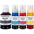 thumbnail image 1 of GI-21 Ink G3270 G3260 Ink Refill for Canon 21 GI-21 GI21 Ink Refill Bottles Compatible for Canon PIXMA G3260 G3270 G3290 G3272 G4280 G4270 G2270 G2260 G1220 G1230 Printer (4 Pack, BK/C/M/Y), 1 of 6