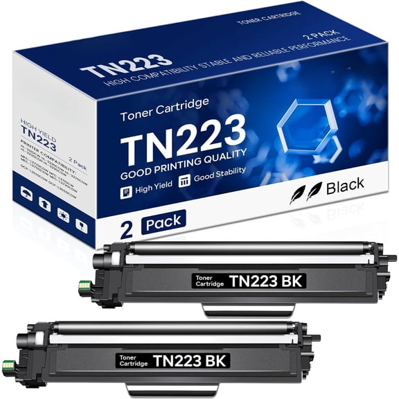z TN223BK TN-223BK Compatible TN223 TN-223 Black Toner Cartridge Replacement for Brother TN-223 TN223BK MFC-L3750CDW MFC-L3770CDW Toner, TN223 2PK