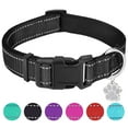 thumbnail image 1 of zalens Reflective Dog Collar, Adjustable Soft Neoprene Padded Breathable Nylon, Black, M, 1 of 7
