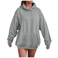 thumbnail image 1 of zaveiop 2025 Oversized Hoodies for Women 2025 Winter Jackets Clothing Y2K Cute Crewneck Sweatshirts Pullover Fashion Outfits Tops (Z-Light Gray, XXL), 1 of 4