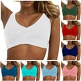 thumbnail image 1 of zaveiop Bikini Tops for Women Modest Bathing Suit Padded Adjustable Ruched Sporty Cropped Tankini Swim Top Only (Blue2, XL), 1 of 7