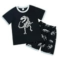 thumbnail image 1 of zaveiop Boy'S Summer Beach Outfits 2026 Two Piece Short Sleeve T Shirt Top Shorts Sets Dinosaur Print Crewneck Athletic Clothing (Z01-Grey, 4-5 Years), 1 of 9