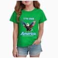 thumbnail image 1 of zaveiop Boys Girls America 250 Shirt 1776 2026 July 4th 250th Birthday USA 250 Years T-Shirt (Green, 9-10 Years), 1 of 4