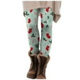 thumbnail image 1 of zaveiop Christmas Leggings for Women Girls High Waist Printed Yoga Pants Holiday Tights Costume Funny Christmas Print (Z5-Mint Green, L), 1 of 7
