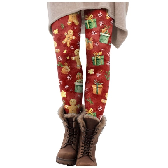 zaveiop Christmas Leggings for Women High Waisted Tummy Control Stretchy Yoga Pants Xmas Holiday Printed Soft Comfy Tights (Watermelon Red, XXL)