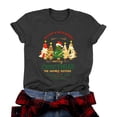 thumbnail image 1 of zaveiop Christmas Tshirts Women Holiday Christmas Graphic Print Crewneck Shirt Trendy Short Sleeve Loose Casual Tee Tops (Z2-Dark Gray, S), 1 of 8