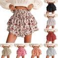 thumbnail image 1 of zaveiop Floral Skorts for Woman Ruffle Mini Skirt with Shorts Underneath Causal Summer Boho Outfits (Pink, L), 1 of 8