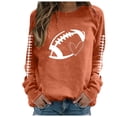 thumbnail image 1 of zaveiop Game Day Outfits for Women Long Sleeve Sunday Football Graphic Tops Lightweight Casual Cute Fall Fashion Pullover (Z-Orange, L), 1 of 7