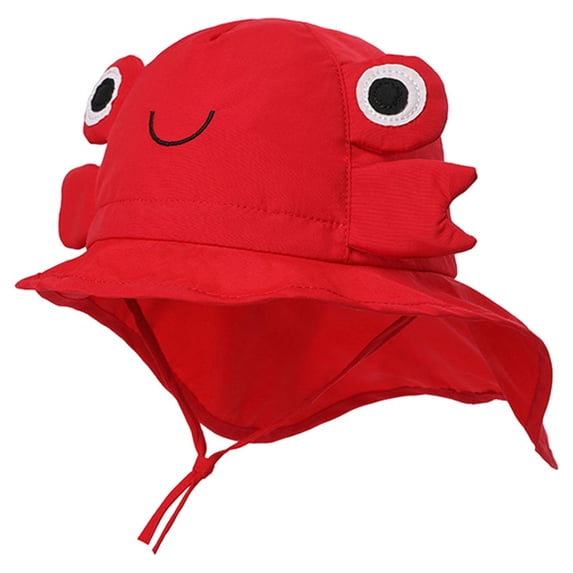 zaveiop Infant Sun Hat UPF 50+ UV Protection Hat Baby Summer Essentials, Duck Medium (Red, 1-2 Years)