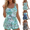 thumbnail image 1 of zaveiop One Piece Swimdress Swimsuits for Women Tummy Control Swim Dresses Skirt Bathing Suit (Light Blue, 4XL), 1 of 9