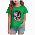 thumbnail image 1 of zaveiop Patriotic Shirts for Girls Red White and Blue T Shirts Kids American Flag Tunics Toddler 4th of July Tops Baby Girls Funny Tees Girl Clothes (Green, 2-3 Years), 1 of 5