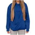 thumbnail image 1 of zaveiop Pet Pouch Hoodie for Women Kangaroo Pocket Hoodie Dog Pouch Sweatshirts Pet Carrier Pullover Long Sleeve Tops (Z2-Blue, L), 1 of 5