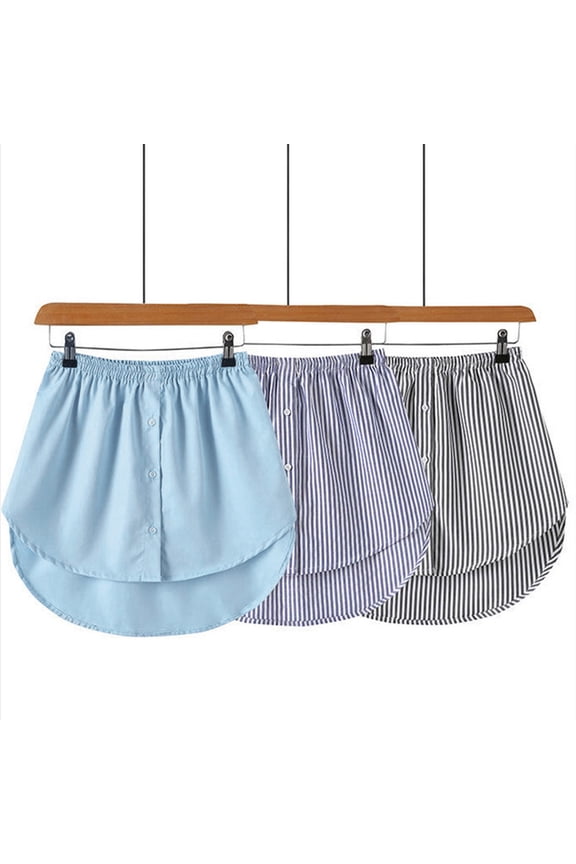 Shirt Extender for Women Layering Fake Top Lower Sweep Shirts Extenders Removable Undershirt Half Slip Layer (Blue, XL)