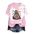 thumbnail image 1 of zaveiop Short Sleeve Shirts for Women Cute Garden Love Design for Women T-Shirt (Pink, XXL), 1 of 8
