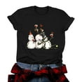 thumbnail image 1 of zaveiop Snowman Wine Cheers T Shirts Women Funny Christmas Snowman Beer Wine Graphic Tees (Z-Black, XXL), 1 of 8