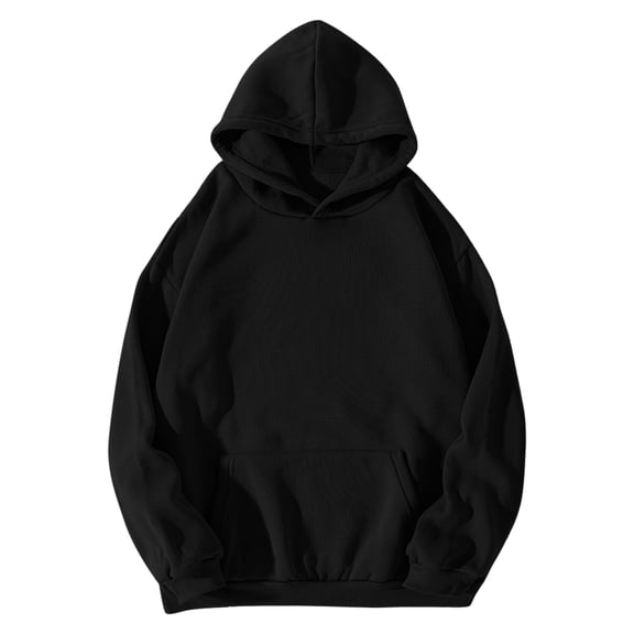 zaveiop Solid Soft Hooded Sweatshirt Classic Oversized Hoodies Loose Pullover Sweatshirts with Pocket for Womens (Z2-Black, XXL)