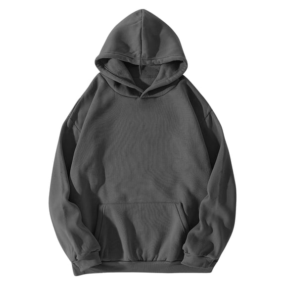 zaveiop Solid Soft Hooded Sweatshirt Classic Oversized Hoodies Loose Pullover Sweatshirts with Pocket for Womens (Z2-Dark Gray, XXL)