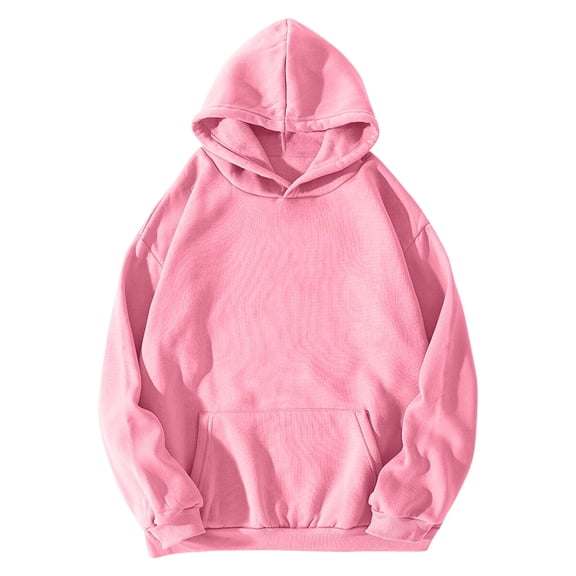zaveiop Solid Soft Hooded Sweatshirt Classic Oversized Hoodies Loose Pullover Sweatshirts with Pocket for Womens (Z2-Pink, M)