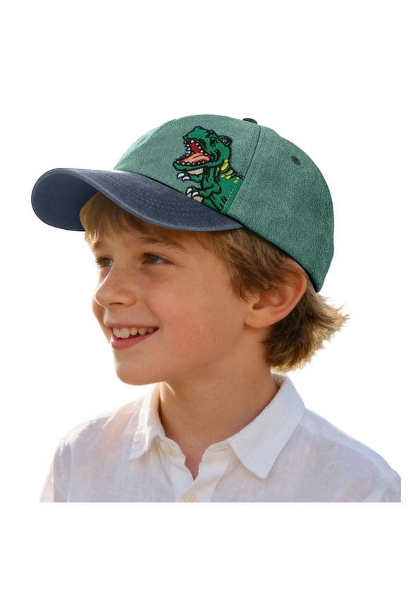 Toddler Boy Girl Baseball Cap Summer Cap Sun Protection Dinosaur Kids Trucker Hats for 3-8 Years Old (Green, 3-8 Years)