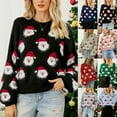thumbnail image 1 of zaveiop Ugly Christmas Sweaters for Women Soft Acrylic Blend Cute Fuzzy Funny Wintertime Holiday Parties Knitted Pullover (Black, S), 1 of 6