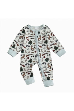 Western Baby Cowboy Clothes Neutral Zipped Fall Romper Outfit for Boy Girl Infant Lapel Cow Print One-piece Jumpsuit (Light Blue, 3-6 Months)