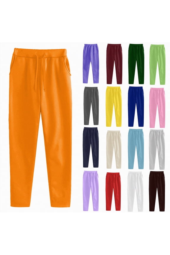 Women's Casual Jogger Pants Sweatpants - Relaxed Fit Elastic Waist Drawstring Pocket French Terry Running Yoga Workout (Dark Purple, M)