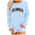 thumbnail image 1 of zaveiop Women's Los Angeles West Coast Graphic Sweatshirts Oversized Long Sleeve Sweatshirt Pullover Tops (Z-Light Blue, XXL), 1 of 4