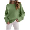 thumbnail image 1 of zaveiop Women's Oversized Sweaters Fuzzy Chunky Warm Pullover Sweater (Green, XL), 1 of 7