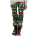 thumbnail image 1 of zaveiop Women's Plus Size Christmas Leggings 2025 Holiday Deer Santa High Waist Flare Yoga Pants with Pockets (Army Green, XXL), 1 of 6