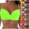 thumbnail image 1 of zaveiop Women’s Push up Bikini Top Criss Cross Underwire Swimsuit Top for Women (Green, XXL), 1 of 9