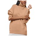 thumbnail image 1 of zaveiop Women's Turtleneck Sweater Chunky Long Sleeve Knitted Pullover Plus Size Casual Trendy 2025 Fall Winter Basic Top (Z-Beige, M), 1 of 6